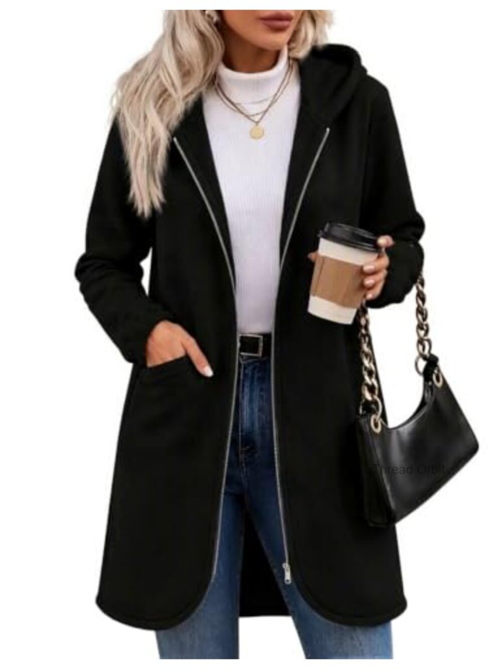 Zeagoo Womens Zip Up Hoodie Oversized Fleece Loose Fit Tunic